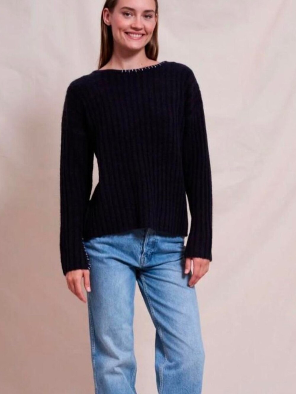 Sundry Anthropologie Navy Sweater Sm